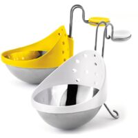 Cuisipro - pocheuse à œufs - set de 2 pièces (blanc et jaune) -