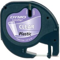Dymo - dymo 12mm letratag plastic tape labelprinter-tape black on