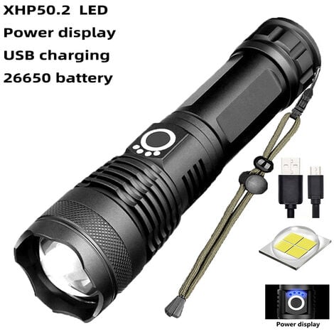 90000 Lumens Xhp70.2 Lampe de poche la plus puissante du monde