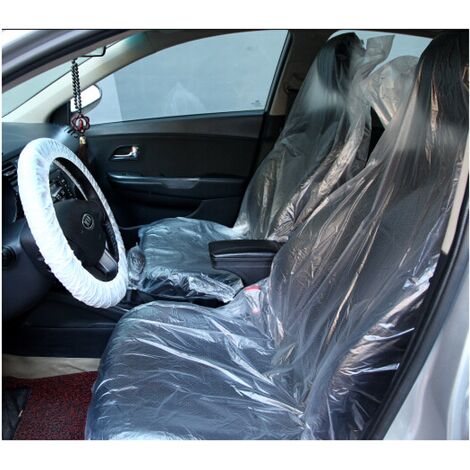 Housse de siège de voiture en plastique transparent jetable - 100 pièces :  Protégez les sièges de votre voiture avec ces housses jetables en plastique