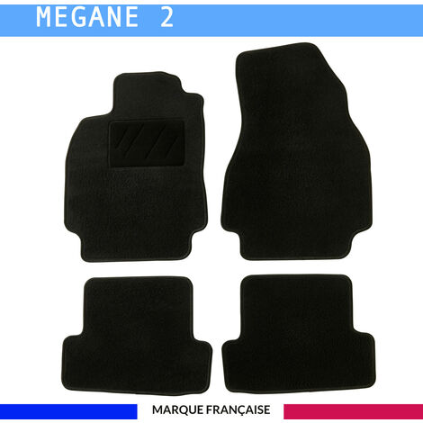 Tapis de voiture - Sur Mesure pour MEGANE 2 (2002 - 2011) - 4 pièces - Tapis de sol antidérapant pour automobile (1/4)