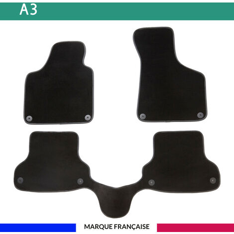 Tapis de voiture - Sur Mesure pour A3 (2003 - 2012) - 3 pièces - Tapis de sol antidérapant pour automobile (1/4)