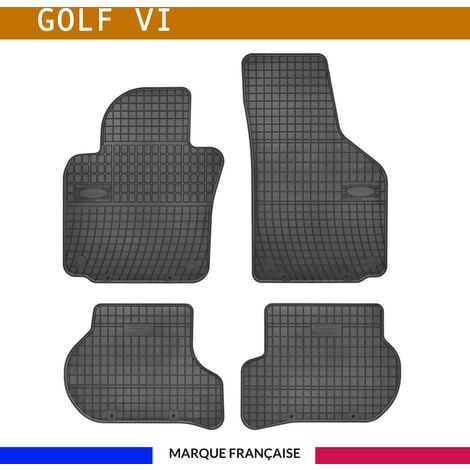 Tapis de voiture - Sur Mesure pour GOLF 6 (2008 - 2012) - 4 pièces - Tapis  de sol antidérapant pour automobile - Souple
