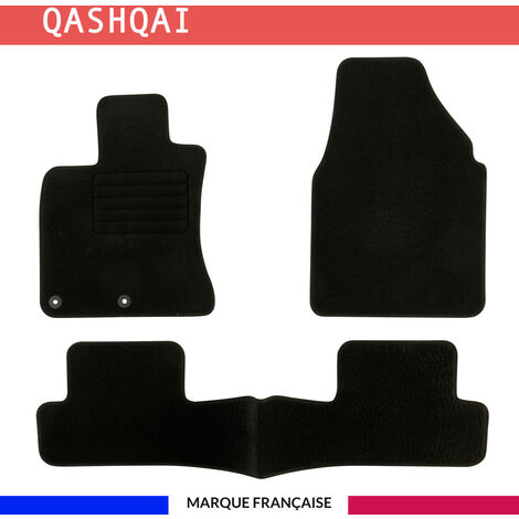 Tapis de voiture - Sur Mesure pour QASHQAÏ (2007 - 2013) - 3 pièces - Tapis de sol antidérapant pour automobile (1/4)