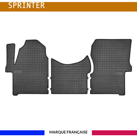 Tapis Sur Mesure Pour Mercedes Sprinter 2006-2016 - Velours Noir, Antidérapant, Avec Talonnette Renforcée