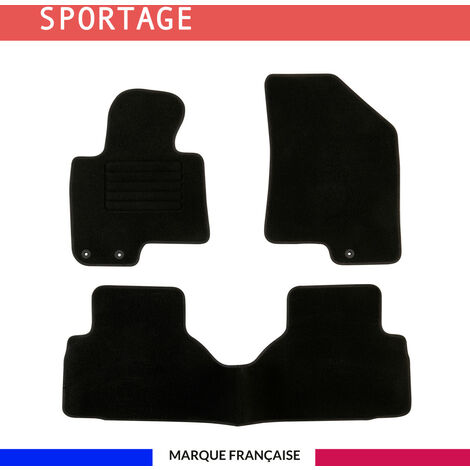 Tapis De Sol Voiture Pour Kia Sportage V (2021-2025) - 4 Pièces En Velours Noir - Imperméable Et Facile à Nettoyer