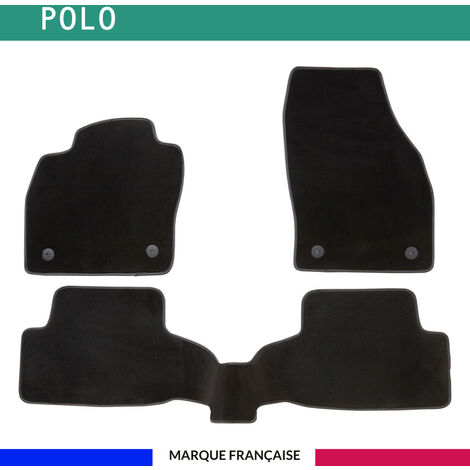 Tapis de voiture - Sur Mesure pour POLO (dès 2017) - 3 pièces - Tapis de sol antidérapant pour automobile (1/4)
