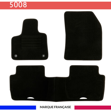Tapis de voiture - Sur Mesure pour 5008 (dès 2017) - 3 pièces - Tapis de sol antidérapant pour automobile (1/4)