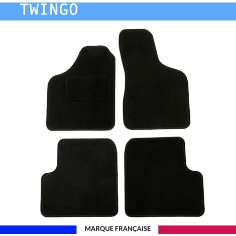 Tapis de Sol Antidérapants pour Renault Twingo en Caoutchouc Noir