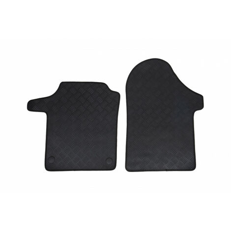 Tapis de voiture utilitaire - Sur Mesure pour MERCEDES Vito (Dès 05/2014) - 2 pièces - Tapis de sol antidérapant pour utilitaire - Souple - 100% Caoutchouc (1/5)