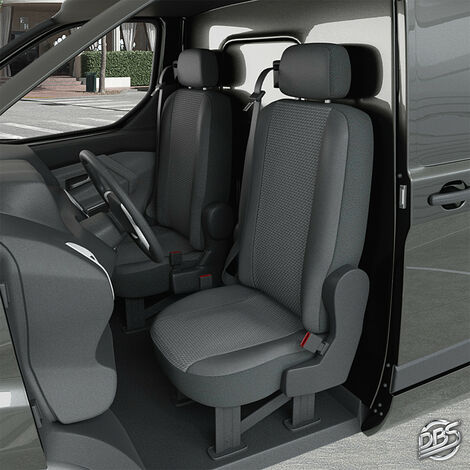Housse de siège Auto / Utilitaire - Sur Mesure pour RENAULT Kangoo 3 RAB (Dès 04/2021) - 1 siège conducteur + tablette et 1 siège passager rabattable