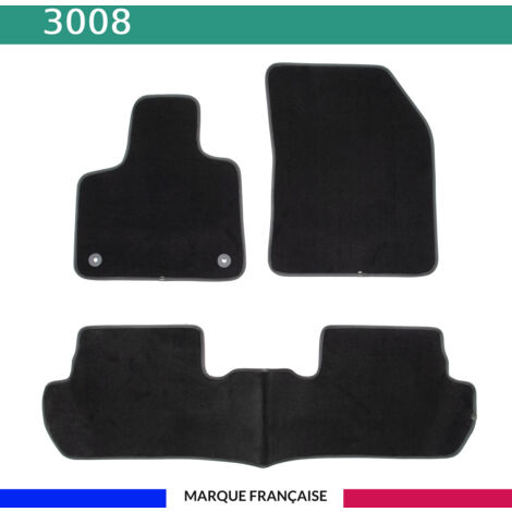 Tapis de voiture - Sur Mesure pour 3008 (dès 12/2020) - 3 pièces - Tapis de sol antidérapant pour automobile (1/4)