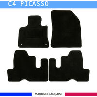 Tapis de voiture - Sur Mesure pour C4 PICASSO / C4 SPACETOURER (dès 2013) - 4 pièces - Tapis de sol antidérapant pour automobile