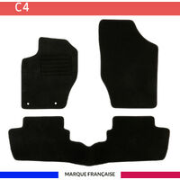 Tapis de voiture - Sur Mesure pour C4 (2004 - 2011) - 3 pièces - Tapis de sol antidérapant pour automobile