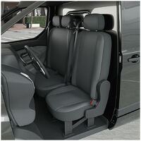 Housse siège Auto / Utilitaire - Sur Mesure pour VOLKSWAGEN Transporter (Dès 09/2006) - 1 siège + 1 banquette