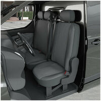 Housse de siège auto sur mesure pour Renault Trafic et Opel Vivaro – Protection optimale – 1 siège + banquette fractionnable – 06/2014 à 09/2019