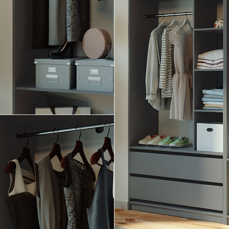 Armoire à vêtements Elmo, Sonoma, 80 x 200 cm, Vicco | 406673145131903
