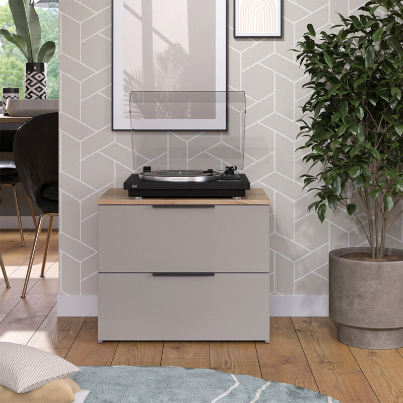 Vicco Armoire Haute Universelle Béton 30cm Avec Portes