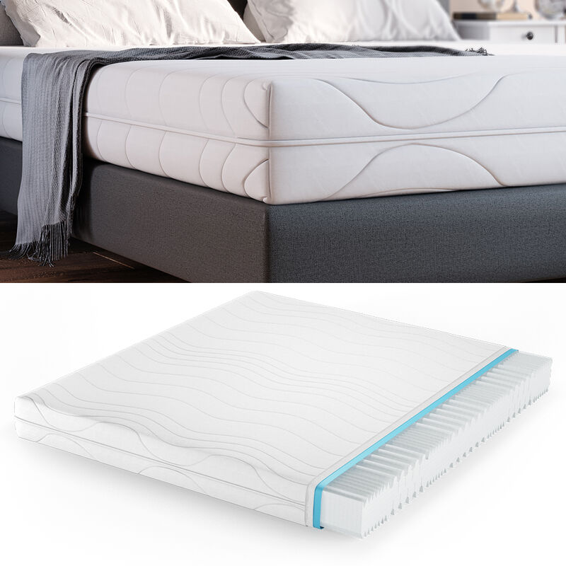 Matelas 120x200 ergonomique - Mousse Froide - 7 zones - Épaisseur 13cm