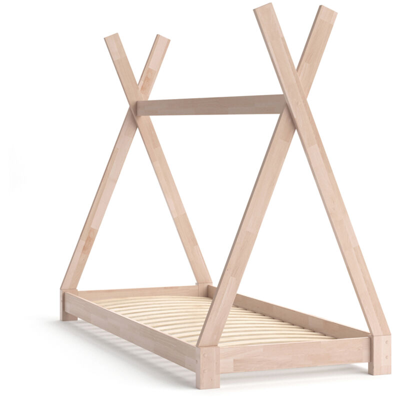 Lit tipi enfant en bois blanc - LT14005