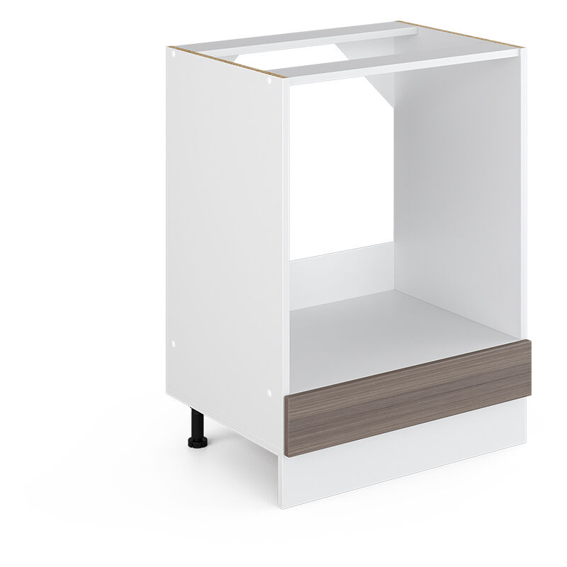 Meuble micro-ondes pour cuisine - tiroir, 3 portes, niche - dim. 90L x 40l  x 82H cm - MDF blanc