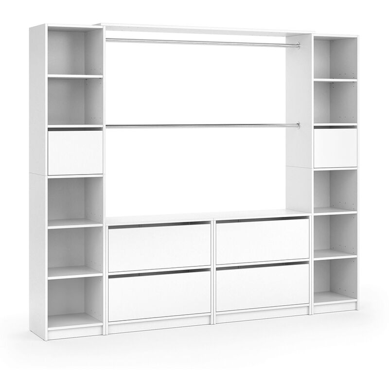 Armoire étagère penderie penderie penderie ouverte walk-in blanc Vicco