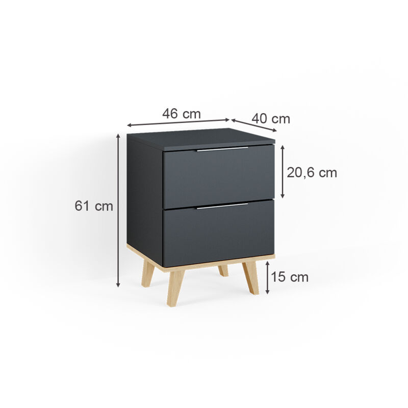Commode, buffet avec 6 tiroirs, 120 x 40 x 83 cm en chêne foncé, buffet haut pour chambres et