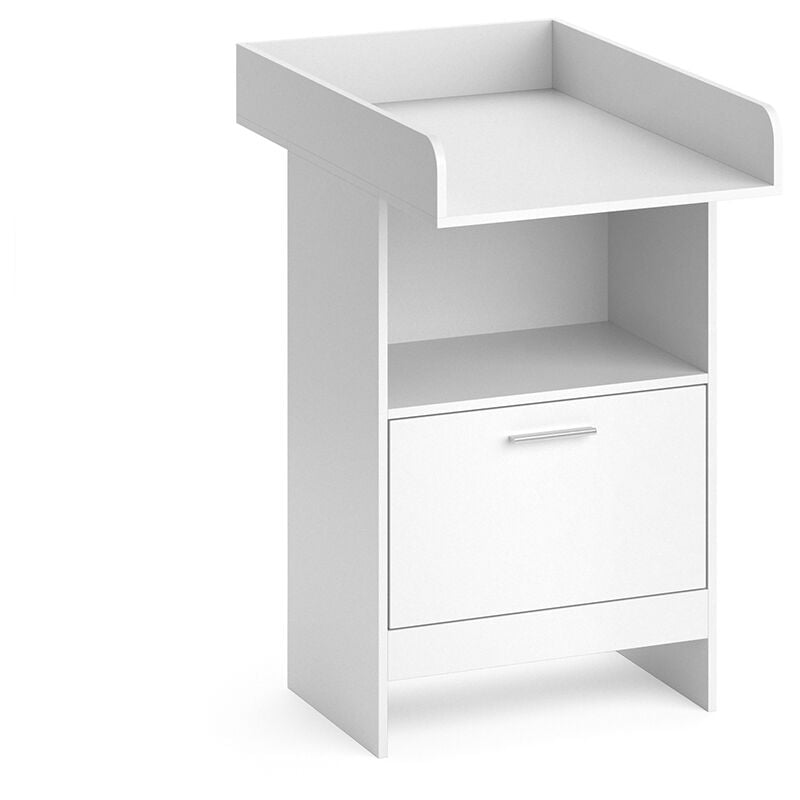 Infantastic® Commode à Langer - avec 2 Tiroirs et 3 Compartiments Ouverts,  50 x 93,5 x 88 cm, en Blanc - Table, Plan à Langer, pour Bébé, Chambre  d'Enfant : : Bébé et Puériculture