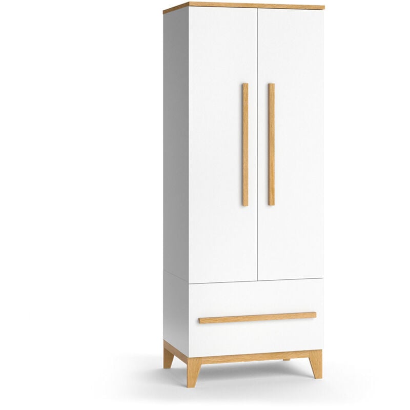 Armoire pour enfants Malia, Blanc, 70 x 186.8 cm, Vitalispa