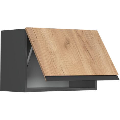 Elément haut de cuisine R-Line, Chêne de force doré, 60 cm J-Shape, plat, Vicco