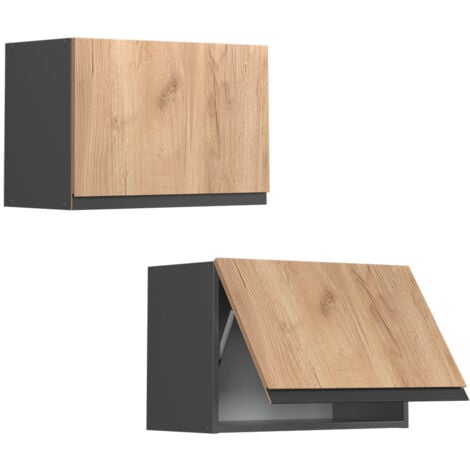 Elément haut de cuisine R-Line, Chêne de force doré, 60 cm J-Shape, plat, Vicco