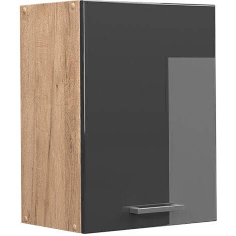 Elément haut de cuisine R-Line, Anthracite Haute brillance, 45 cm, Vicco
