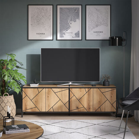 Meuble tv Hatto, Chêne, 156.8 x 50 cm, Vicco