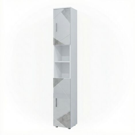 Meuble de rangement de salle de bain Irma, Blanc, 30 x 192 cm, Vicco