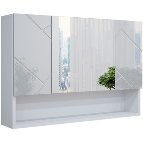 Armoire de toilette Irma, Blanc Haute brillance, 80.1 x 55 cm, Vicco