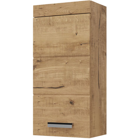 Armoire murale de salle de bain Luna, Chêne Wotan, 37 x 77 cm, Vicco