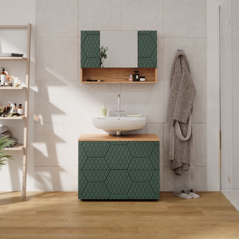 Ensemble de meubles de salle de bain Irma, 4 parties, Anthracite Haute