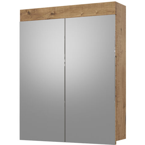 Armoire de toilette Luna, Chêne Wotan, 60 x 77 cm, Vicco