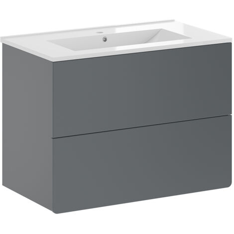 Ensemble de meubles de salle de bain Izan, Gris, 2 pièces, Vicco