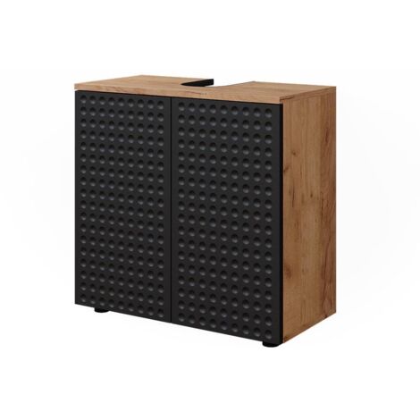 Meuble sous lavabo  Irma, Anthracite à pois, 60 x 59 cm, Vicco
