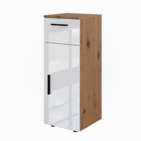 Meuble de rangement de salle de bain Irma, Chêne, 30 x 81 cm, Vicco