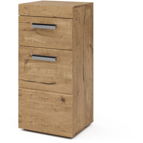 Meuble de rangement de salle de bain Luna, Chêne Wotan, 37 x 79 cm, Vicco