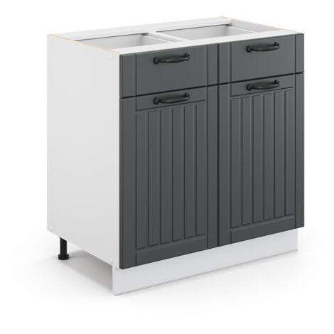 Meuble de rangement de salle de bain Fame-Line, Anthracite, 80 x 81.6 cm sans plan de travail, Vicco