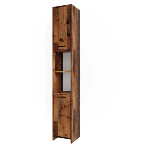 Meuble de rangement de salle de bain Kiko, Chêne rustique, 30 x 190 cm, Vicco