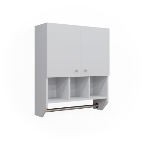 Armoire de Fynn, Blanc, 59.2 x 70.5 cm Armoire suspendue avec 2 portes, Vicco