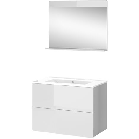 Ensemble de meubles de salle de bain Izan, Blanc, 3 pièces, Vicco