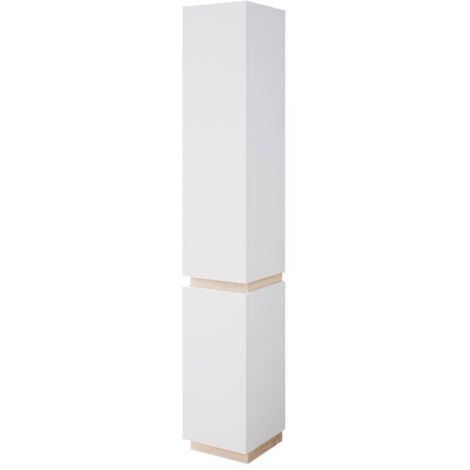 Meuble de rangement de salle de bain Gloria, Blanc, 33 x 197.5 cm avec 2 portes, Vicco