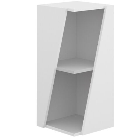 Meuble de rangement de salle de bain Benno, Blanc, 31.6 x 70.5 cm avec étagères ouvertes, Vicco