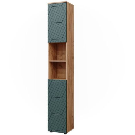 Armoire de salle de bain  Irma, Chêne de force doré, 30 x 192 cm, Vicco