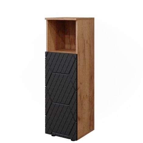 Armoire midisch Irma, Anthracite avec structure en nid d'abeille, 30x95cm, Vicco